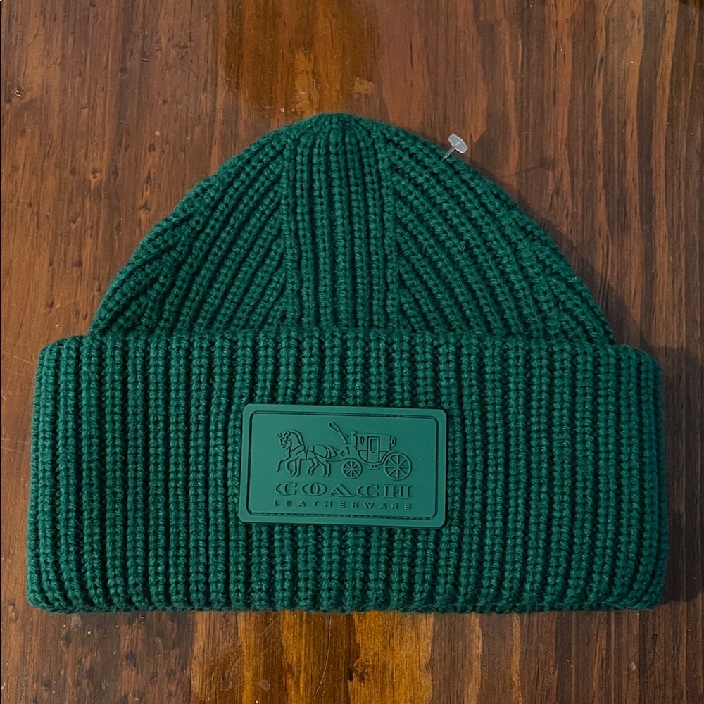 Coach Women's Light Pine Patch Beanie OS